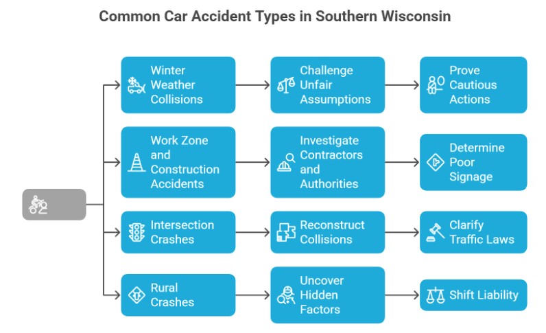 Common Car Accident Types in Southern Wisconsin