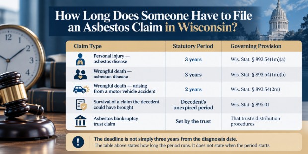 How Long Does Someone Have to File an Asbestos Claim in Wisconsin?