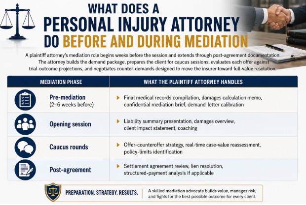 What Does a Personal Injury Attorney Do Before and During Mediation