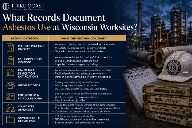 What Records Document Asbestos Use at Wisconsin Worksites?