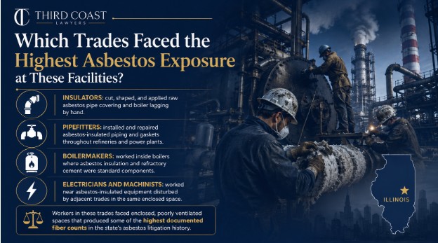 Which Trades Faced the Highest Asbestos Exposure at These Facilities?