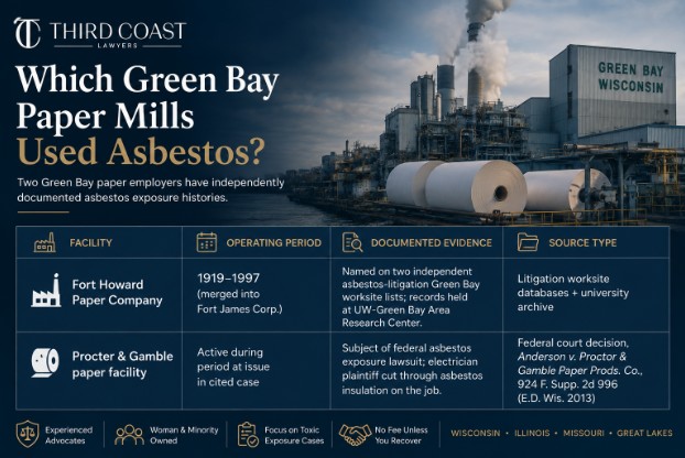 Which Green Bay Paper Mills Used Asbestos?